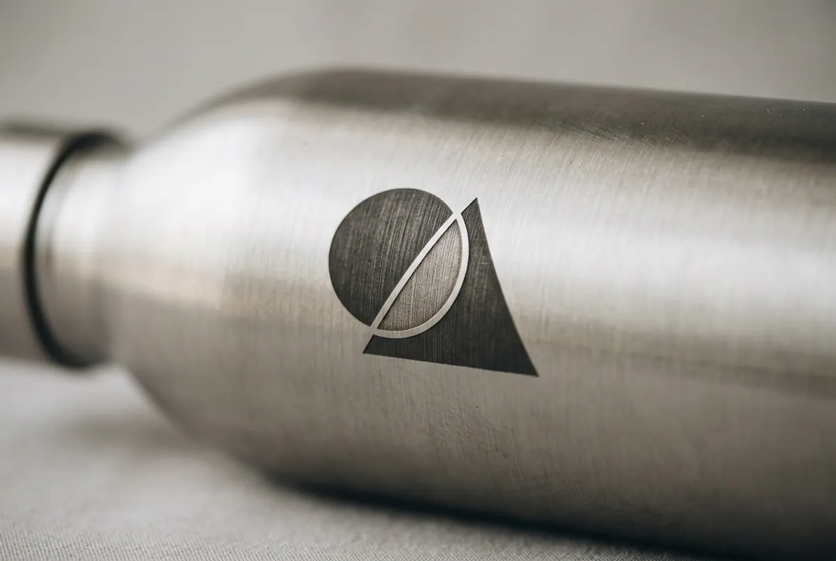 Laserové gravírovanie: ukážkové logo urobené touto technikou